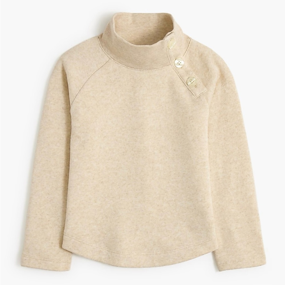 J. Crew Girls' wide button-collar pullover sweatshirt
